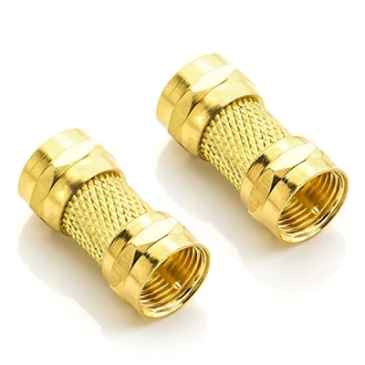 Abbildung von deleyCON SAT Adapter Kupplung Verbinder Kabel F Stecker Vergoldet 2 Stück