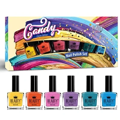 Abbildung von Nagellack Set &quot;Regenbogen&quot; 6 Lebendige Farben, Glänzendes Finish, 10 ml Fläschchen, Qualitätsarbeit
