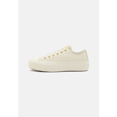 Abbildung von Converse Chuck Taylor ALL STAR LIFT Platform Sneaker low, Damen, Größe: 35, Egret/gold Leder