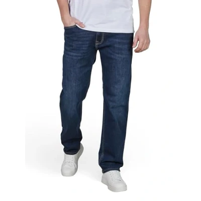 Abbildung von JACK &amp; JONES Jeans Herren Stretch lang Straight Fit JJICLARK Jeanshose Hose Denim, Länge:32L, Farbe:Blue Denim (CB 142), Weite:33W