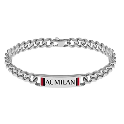 Abbildung von AC Milan Armband aus Edelstahl 316L mit Emaille, Taglia Unica, Edelstahl, Keine