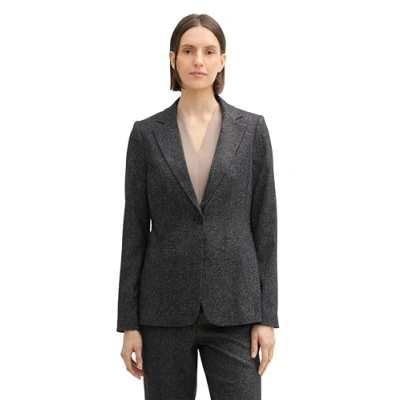 Abbildung von TOM Tailor IN Melangeoptik Blazer, Damen, Größe: 40, Salt and pepper structure