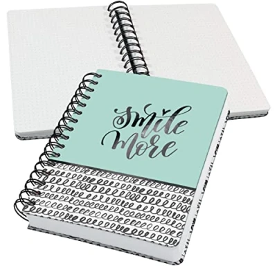 Abbildung von SIGEL JN623 Spiralblock Notizblock Bullet Journal Jolie, ca. A5, dot Lineatur, 240 Seiten, mintgrün/schwarz, vegan, aus nachhaltigem Papier hergestellt