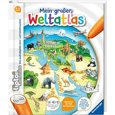 Abbildung von tiptoi® Mein großer Weltatlas: mit über 1500 Geräuschen und Texten. Funktioniert nur tiptoi Stift. Stift muss separat erworben werden