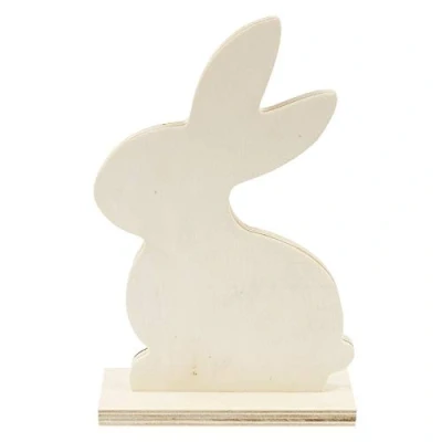 Abbildung von Ideen mit Herz Deko Hase aus Holz zum Aufstellen 21,6 cm x 12,5 4,3