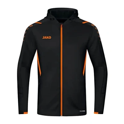 Abbildung von JAKO Herren Kapuzenjacke Challenge, Schwarz/Neonorange, M