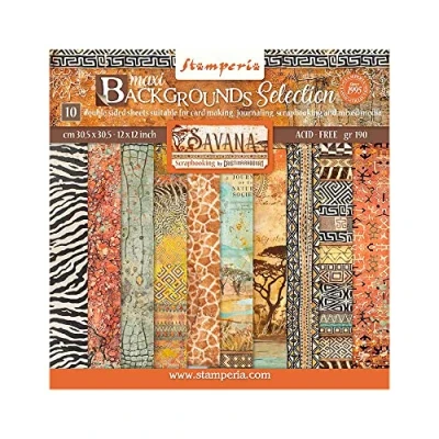 Abbildung von Stamperia Savana Background Paper Pad 30x30, 12&quot; x