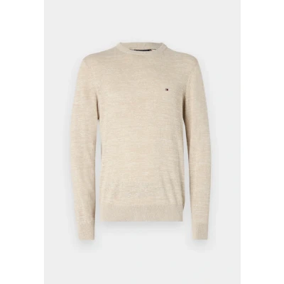 Abbildung von Tommy Hilfiger CREW NECK Strickpullover, Herren, Größe: 3XL, Sandalwood/ivory petal mouline
