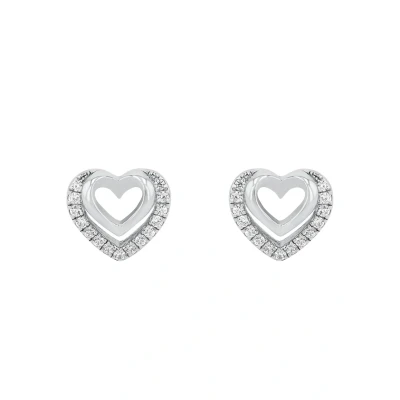 Abbildung von amor HERZ Ohrringe, Damen, Größe: One Size, Silber