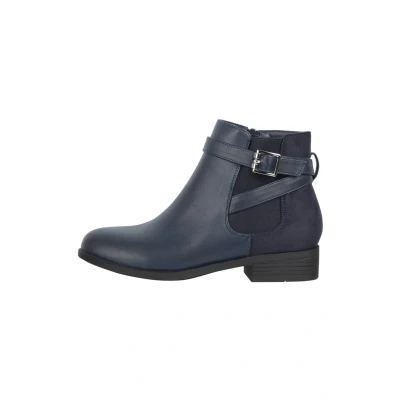 Abbildung von Elara Cowboy/Bikerstiefelette, Damen, Größe: 39, Navy Schuhe