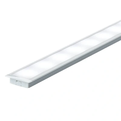 Abbildung von Paulmann 70410 Floor Profil mit Diffusor 100 cm Alu eloxiert Satin Alu/Kunststoff für Beleuchtungseffekte LED Strips