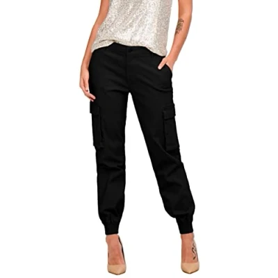 Abbildung von ONLY Onlbetsy ALVA PANT Cargohose, Damen, Größe: 40x32, Black