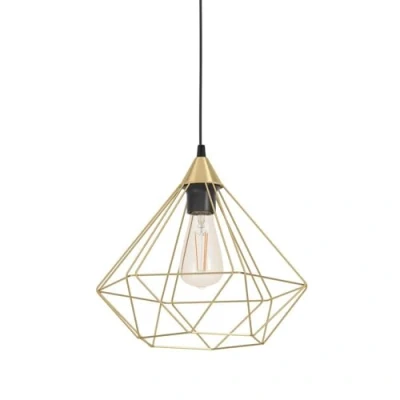 Abbildung von Eglo 43679 Hängeleuchte TARBES Stahl messing gebürstet E27 1x60W H:110cm Ø32,5cm dimmbar