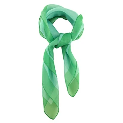 Abbildung von TigerTie Damen Chiffon Nickituch in hellgrün grün mit Bordüre Größe 58 cm x