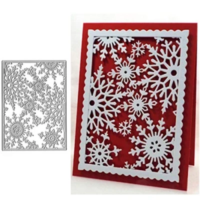 Abbildung von Weihnachts Schneeflocken Metall Stanzschablonen für Bastelarbeiten, Scrapbooking, Album, dekorative Prägung, Papierschablonen Kartenherstellung