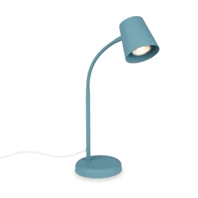Abbildung von BRILONER Nachttischlampe, Schreibtischlampe Schwenkbar, Tischlampe GU10 für Home Office mit Kabelschalter, Leselampe, Taubenblau