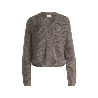 Abbildung von Cartoon MIT Vausschnitt Strickjacke, Damen, Größe: 34, Brown copper