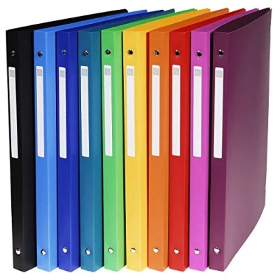 Abbildung von Exacompta 51299E 20er Pack Premium Kunststoff Ringbuch OPAK aus 4 O Ringe Füllhöhe 15 mm DIN A4 Plastikordner ideal für Büro und Schule farbig sortiert