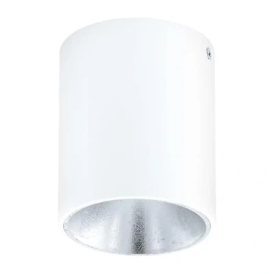 Abbildung von EGLO LED Deckenleuchte Polasso, 1 flammige Deckenlampe, Material: Aluminium, Kunststoff, Farbe: Weiß, silber, Ø: 10 cm
