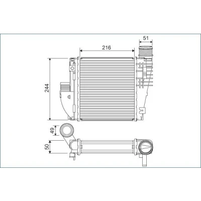 Abbildung von VALEO 822927 Ladeluftkühler PEUGEOT: 308 SW 2