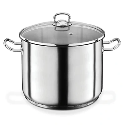 Abbildung von GSW 643474 Profi Topf mit Glasdeckel, 30 x 28cm, 20 l, Edelstahl, silber, 28 cm