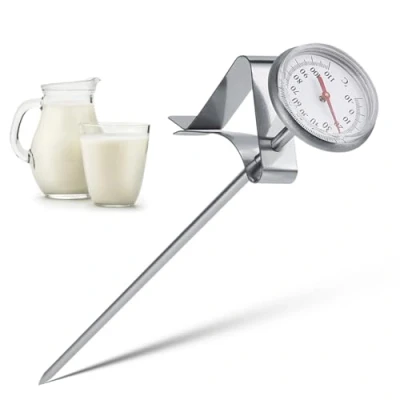 Abbildung von VBESTLIFE Edelstahl Milch Thermometer, 10 110 Kaffee Thermometer für Küche,BBQ, Essen, Steak, Türkei, Süßigkeiten, Milch,Bad Wasser usw.