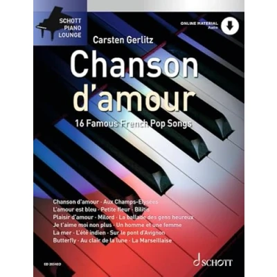 Abbildung von Chanson d&#039;amour: 16 bekannte französische Pop Songs. Klavier. (Schott Piano Lounge)