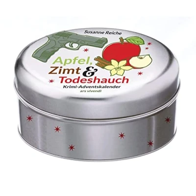 Abbildung von Apfel, Zimt &amp; Todeshauch : Krimi Adventskalender in Blechdose mit 24 Karten zum Aufhängen
