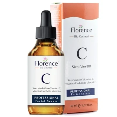 Abbildung von 30 ml. Serum mit Bio Vitamin C und Vit. E. Anti Falten , Flecken aufhellendes Aging Gesichtsserum Hyaluronsäure, auch für die Augenkontur. Recycelbare PET Verpackung. Vegan