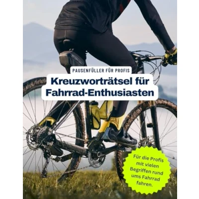 Abbildung von Ein Kreuzworträtsel Buch für Radfahrer mit vielen Begriffen rund um dieses Hobby.: Tolles Geschenk Fahrradfahrer: Rätsel und Knobelei in einem Kreuzworträtselheft alle, die Radfahren lieben.