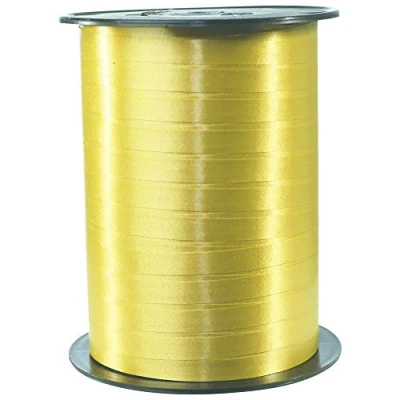 Abbildung von Clairefontaine 601775C Spule Geschenkband glatt (500 m x 7 mm, ideal für Bastelprojekte und Geschenke) 1 Stück gold