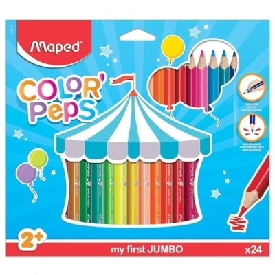 Abbildung von Maped 834013 my first Dreikant Buntstift COLOR&#039;PEPS JUMBO,24er Etui