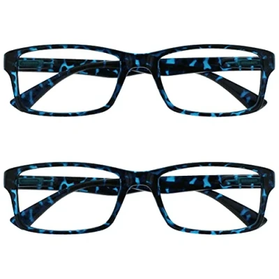 Abbildung von Die Lesebrille Unternehmen Blau Schildpatt Leser Wert 2er Pack Herren Frauen UVR2092BL +2,50