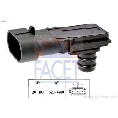 Abbildung von FACET 10.3023 Luftdrucksensor, Höhenanpassung Made in Italy OE Equivalent DACIA: Lodgy, RENAULT: GRAND SCENIC 2, TWINGO 1