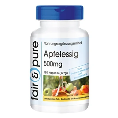 Abbildung von Fair &amp; Pure® Apfelessig Kapseln 2000 mg pro Tagesdosis 180 Vegan Hohe Reinheit