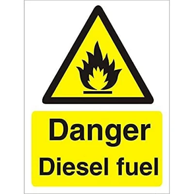 Abbildung von Seco Danger Diesel Fuel Schild, 300 x 400 mm, 1 halbstarrer Kunststoff