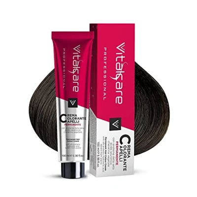 Abbildung von Vitalcare Professional Professionelle permanente Coloration, Haarfarbe mit Seidenprotein, Nr. 4/00, Braun, 100 ml