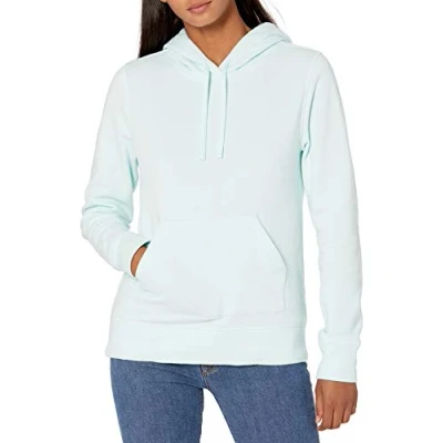 Abbildung von Amazon Essentials Damen Fleece Kapuzenpullover in normaler Passform (in Übergröße erhältlich), Aquablau, XL