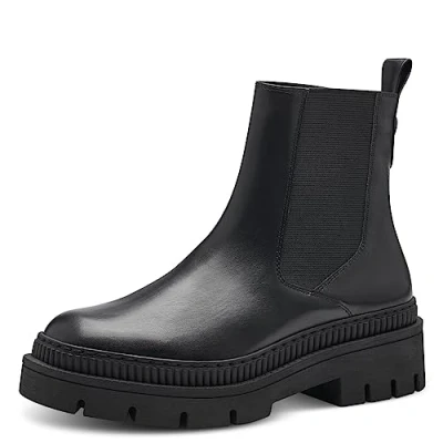 Abbildung von MARCO TOZZI Damen Chelsea Boots Vegan zum Schlupfen, Schwarz (Black), 37 EU