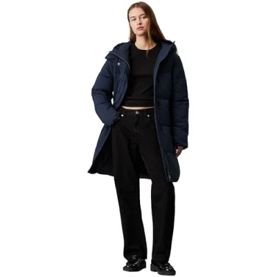 Abbildung von Calvin Klein Jeans LOGO BELT Puffer Wintermantel, Damen, Größe: XS, Ink