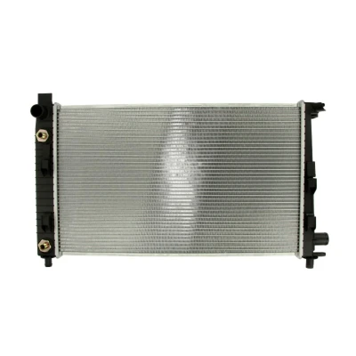 Abbildung von NRF 50446 Kühler, Motorkühlung Aluminium 600 359 24 mit Anbauteilen Kühlrippen gelötet