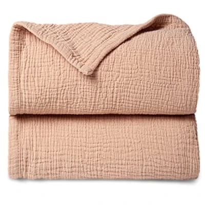 Abbildung von Lulu moon Musselin Decke Baby Atmungsaktive Babydecke,Baby Decken Neugeborenen,Weiche Krabbeldecke für Kinder,Musselin Schlafdecken Kleinkinder Mädchen Junge 120x120cm (Rosa)