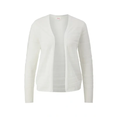 Abbildung von s.Oliver MIT Musterstruktur Strickjacke, Damen, Größe: 34, Creme