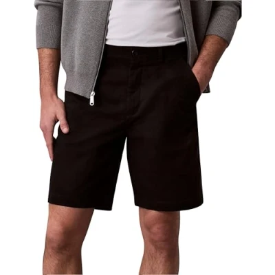 Abbildung von Calvin Klein Herren Chino Shorts Classic Cotton Knielang, Schwarz (Black), 33W