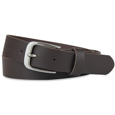Abbildung von Frentree Ledergürtel MADE IN GERMANY, Gürtel für Damen und Herren, 3 cm breit, Dunkelbraun