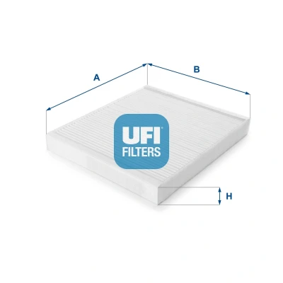 Abbildung von UFI 53.030.00 Innenraumfilter Partikelfilter 266 232 30 OPEL: Astra G Convertible, Zafira B, Coupe