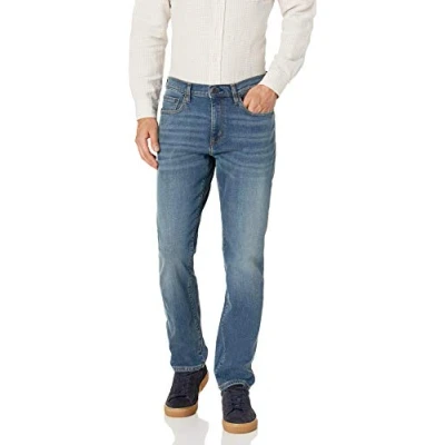 Abbildung von Amazon Essentials Herren Stretchjeans, athletische Passform, Mittelblau Vintage, 42W / 32L