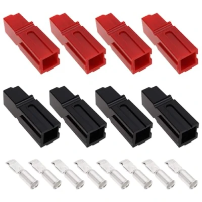 Abbildung von Create idea 8 Stück Batterie Schnelltrennstecker 75 A 600 V Schnellanschlussstecker Batterieanschlussstecker Klemme 12 AWG 6 4 Rot + Schwarz