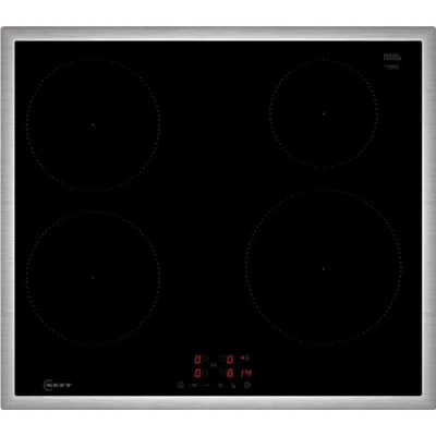 Abbildung von NEFF T46SBE1L0 Induktionskochfeld N50, autarkes Glaskeramik Kochfeld 60 cm breit, Touch Control, Powerstufe, Quick Start, Re aufliegend, Schwarz