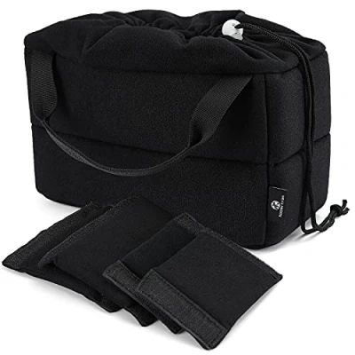 Abbildung von Koolertron Kamera Schutztasche wasserdichte Shockproof Gepolsterte Phototaschen Kamerataschen mit Gepolsterter Einsatz DSLR Erschossen oder Flash Light (Dunkelschwarz)